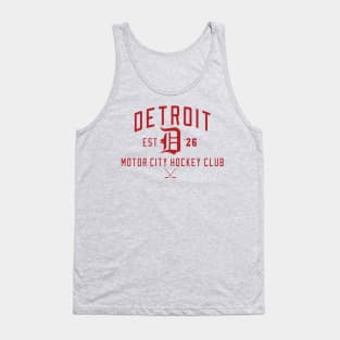 Motor City Hockey II Red Tank Top